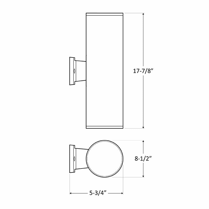 LED MCT Large Wall Mount Cylinder Lights