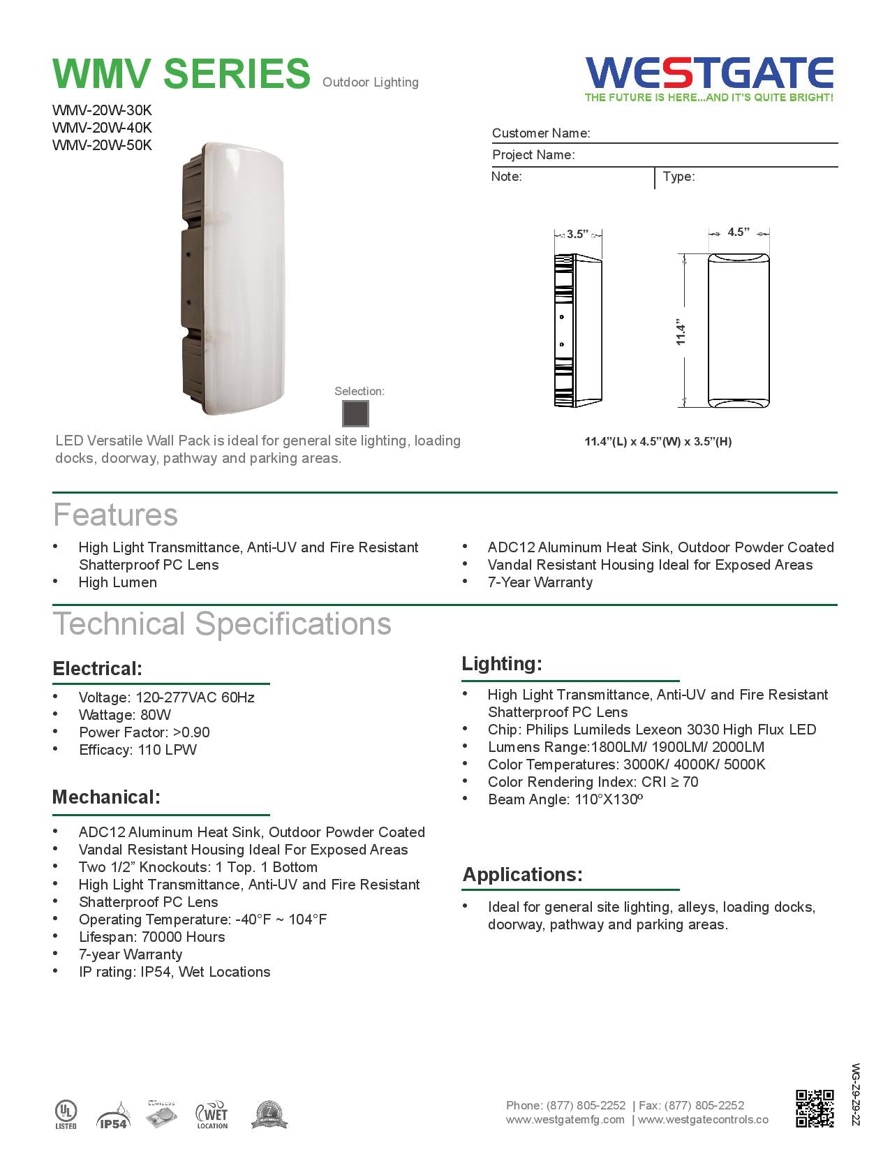 LED Vandal-Proof Wall Packs - WESTGATE