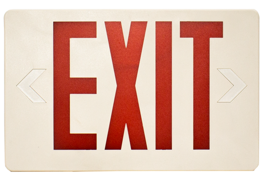 Ultra Thin Emergency Exit Sign - Red