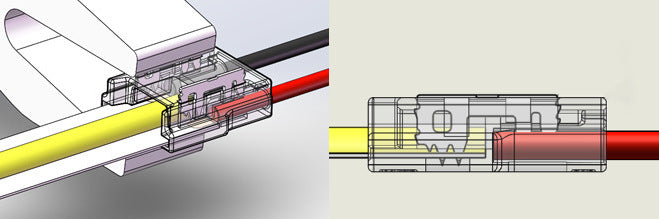 10MM SOLDERLESS STRIP POWER INPUT CONNECTOR FOR COB LED STRIP
