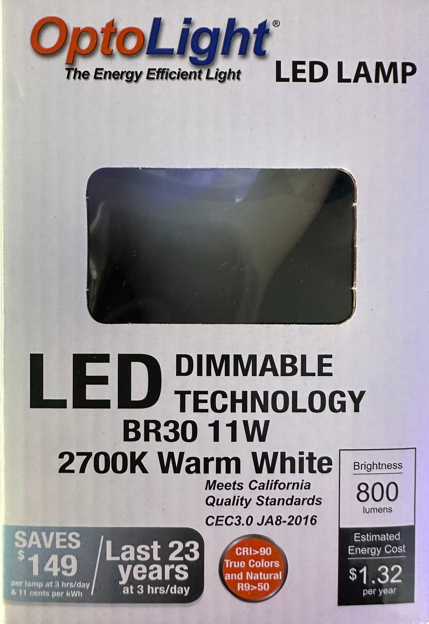 OptoLight LED Dimmable BR30 11W 2700K