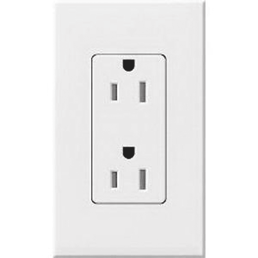 Lutron NT 15 A Tamper Resist Receptacle White