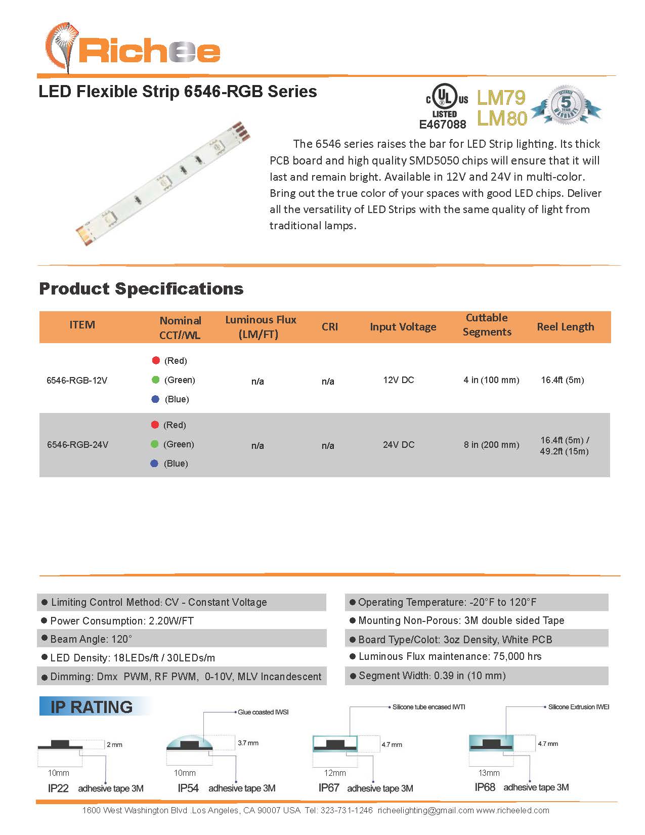 Color Changing RGB 24V DC