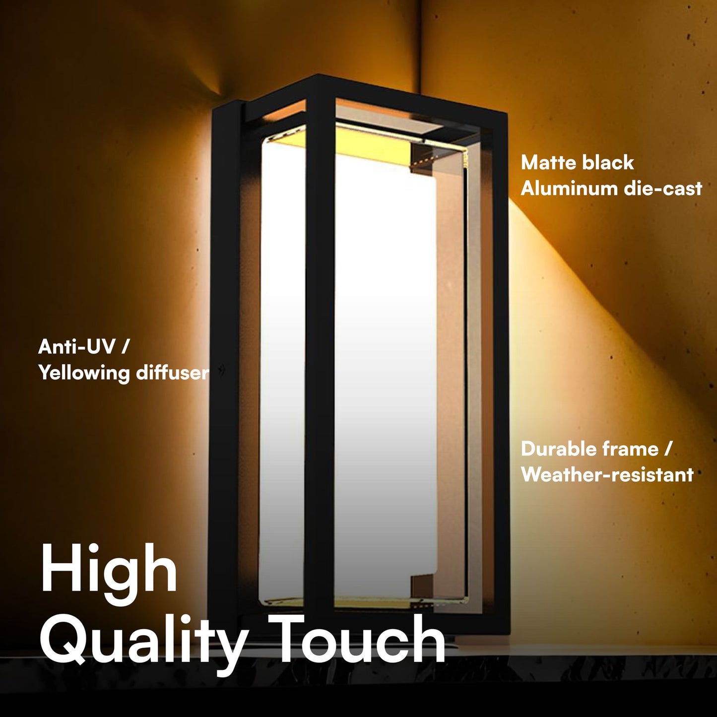 Outdoor Wall Light CCT+RGB Dimmable Mobile App Controlled Smart LED