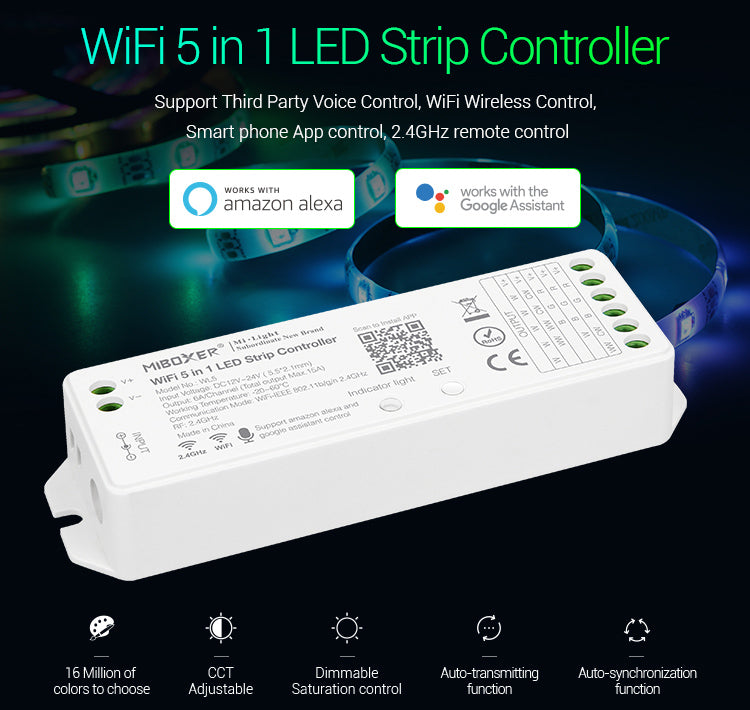 MI Light 8 Zone 5 in 1 Wifi Receiver