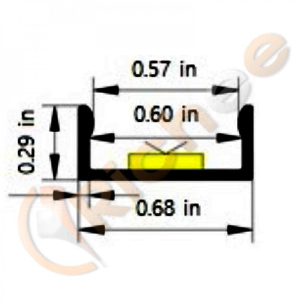 11/16" 120V Strip Led Aluminum Channel