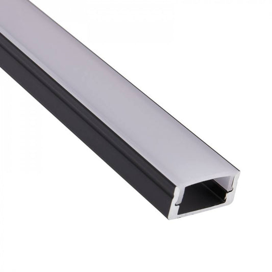 11/16" Black Low Profile Led Aluminum Channel-9631-Black