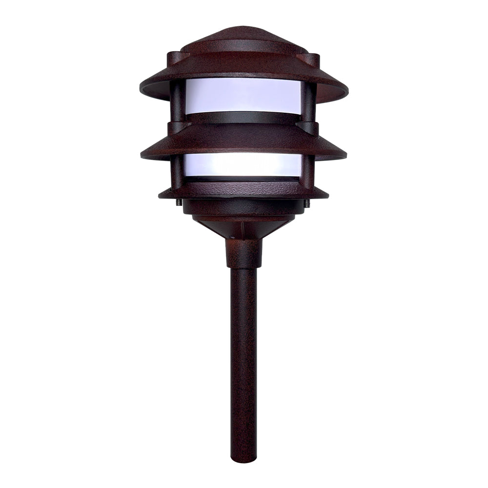 Aluminum 3‑Tier Pagoda LED Path Light -CDPA72