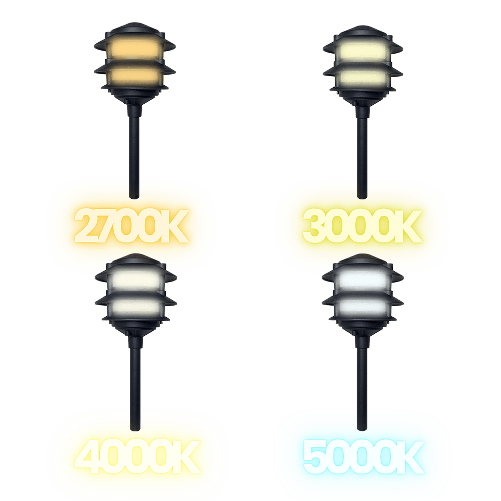 Aluminum 3‑Tier Pagoda LED Path Light -CDPA72