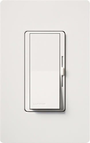 Lutron Diva LED+ Dimmer Switch for Dimmable LED, Halogen and Incandescent Bulbs, Single-Pole or 3-Way, DVCL-153P-WH, White