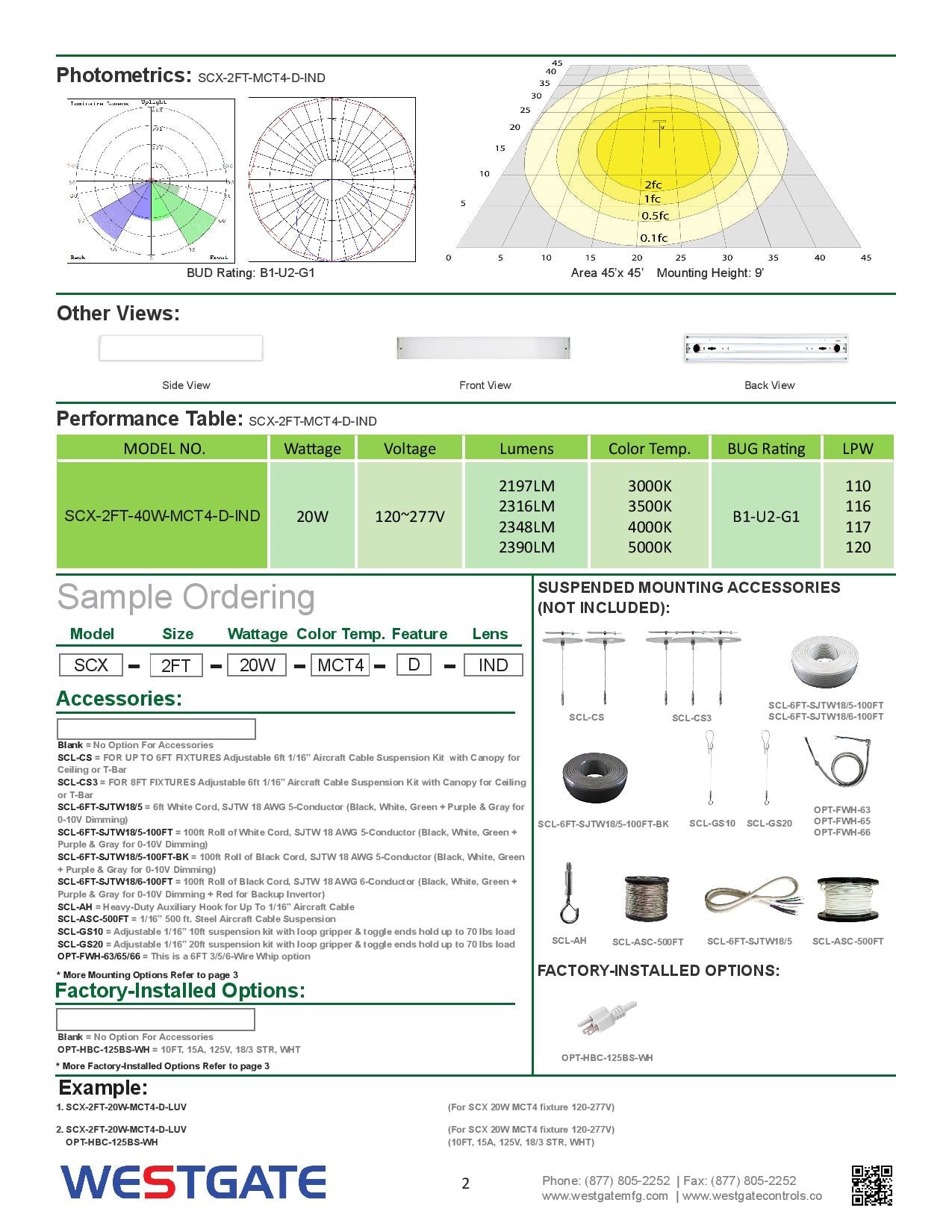 LED 2-3/4" Superior Architectural Seamless Linear Indirect Up Lights - WESTGATE