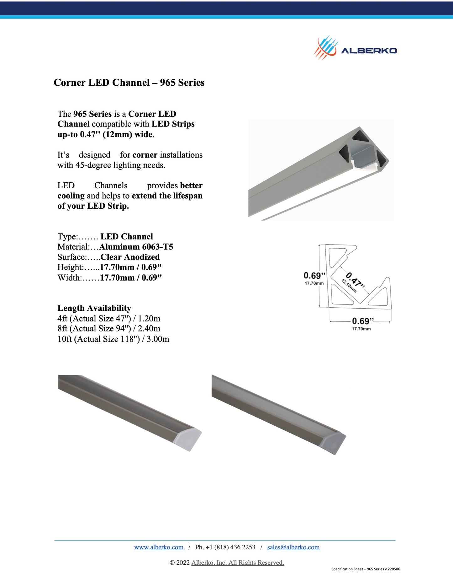 Corner LED Channel - 965ASL